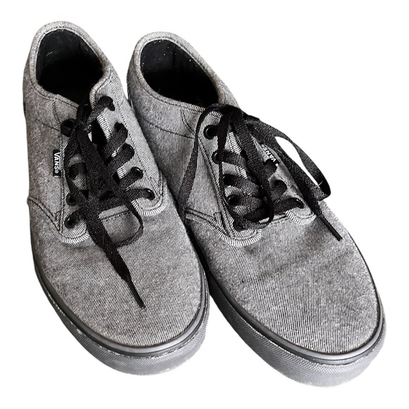 Vans Other - Vans Gray Canvas Low-Top Sneakers Men’s Size 10
